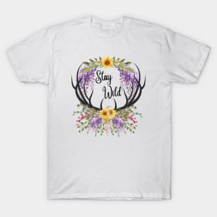 Stay Wild Whimsy Antlers T-Shirt